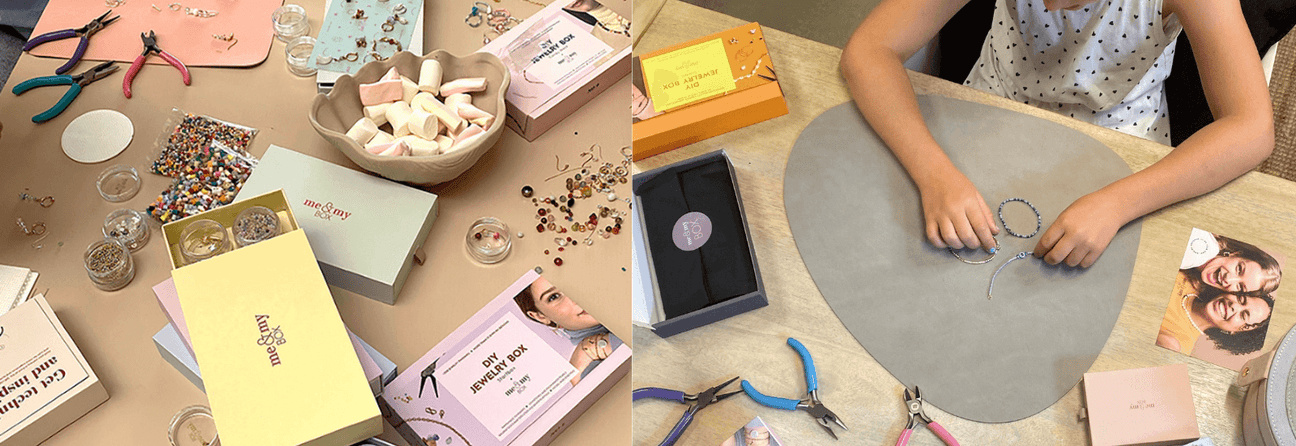 me and my box smykkesæt, der fås hos Nordic Simply