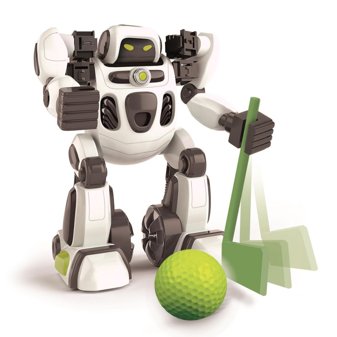 AiRo - Din egen robot med AI, set her med en grøn golfbold, så den spiller golf.
