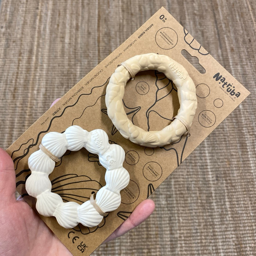 Bideringe 2 stk havet | Naturgummi