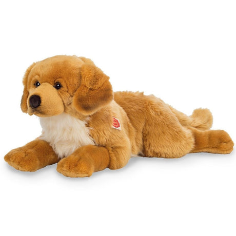 Stor Golden Retriever bamse, ligger, ligner ægte lys Golden Retriever hund fra Teddy Hermann, fås hos Nordic Simply