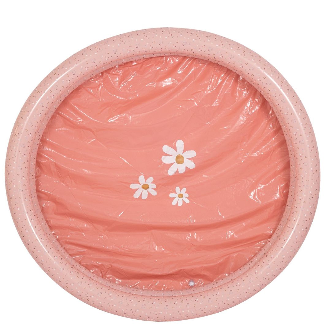 Rundt rosa badebassin med blomster fra Little Dutch, fås hos Nordic Simply
