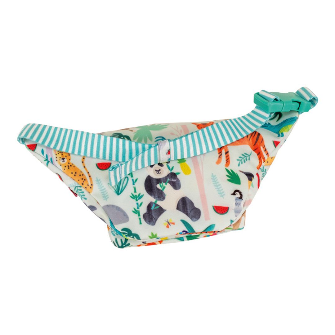 bæltetaske bumbag til børn med jungle motiver fra Floss & Rock, set bagfra, fås hos Nordic Simply