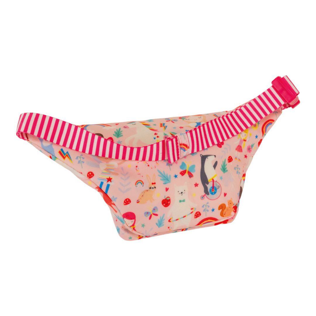 bæltetaske bumbag til børn med motiver af feer og regnbuer fra Floss & Rock, set bagfra, fås hos Nordic Simply