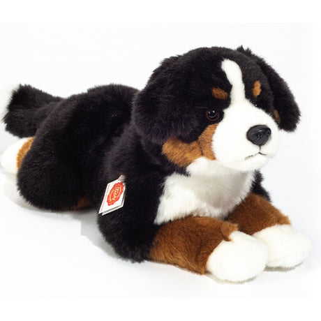 Stor blød Berner Sennen bamse hund fra Teddy Hermann kvalitetslegetøj siden 1912 til børn, fås hos Nordic Simply