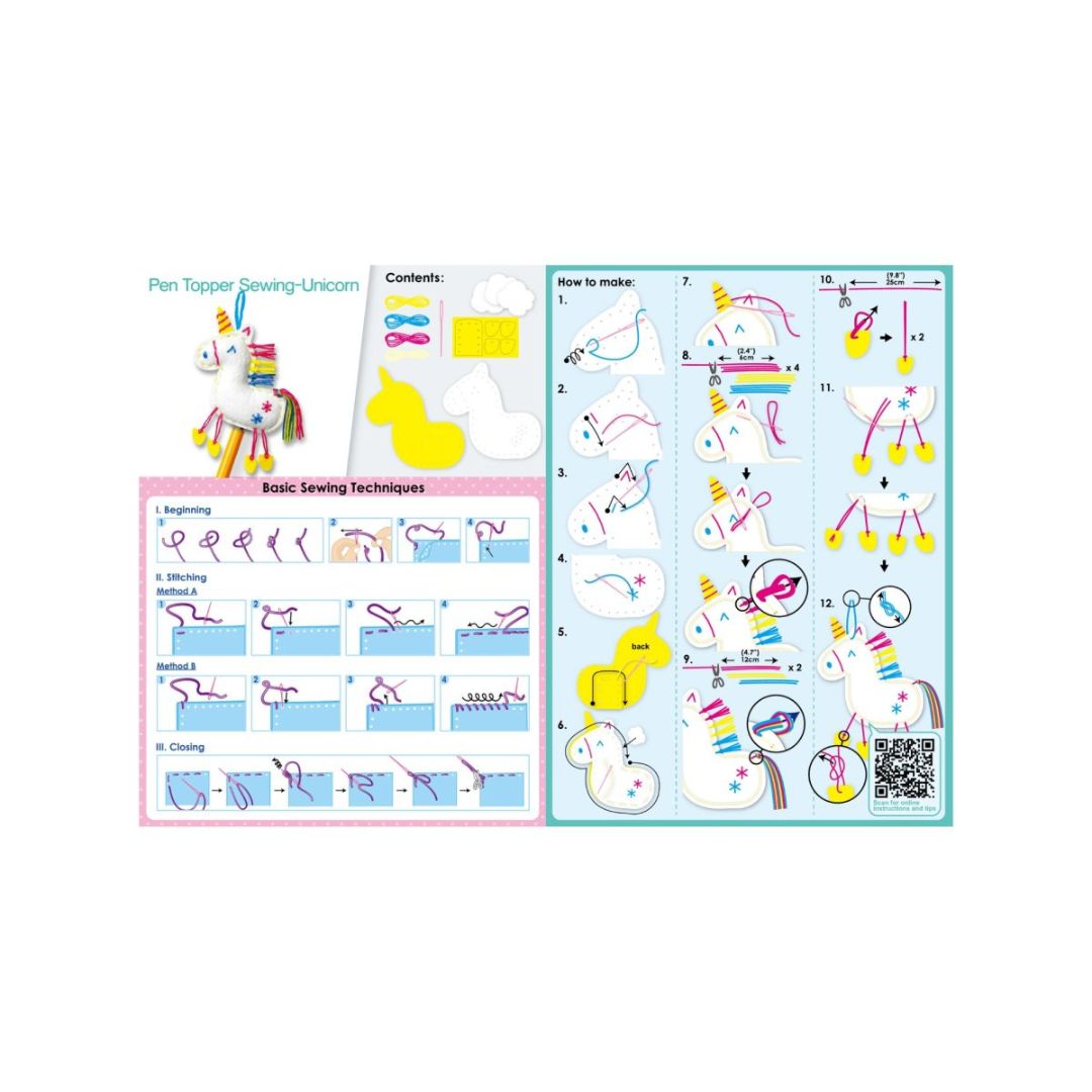 Manual til DIY blyantstop med enhjørning.