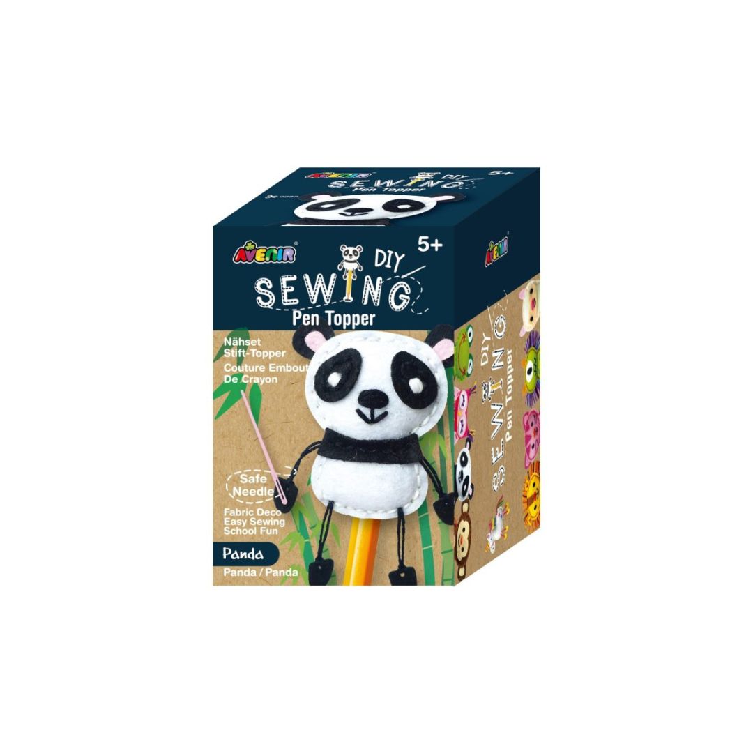 Æske til blyantstop med sød panda, perfekt til kreative projekter for store børn