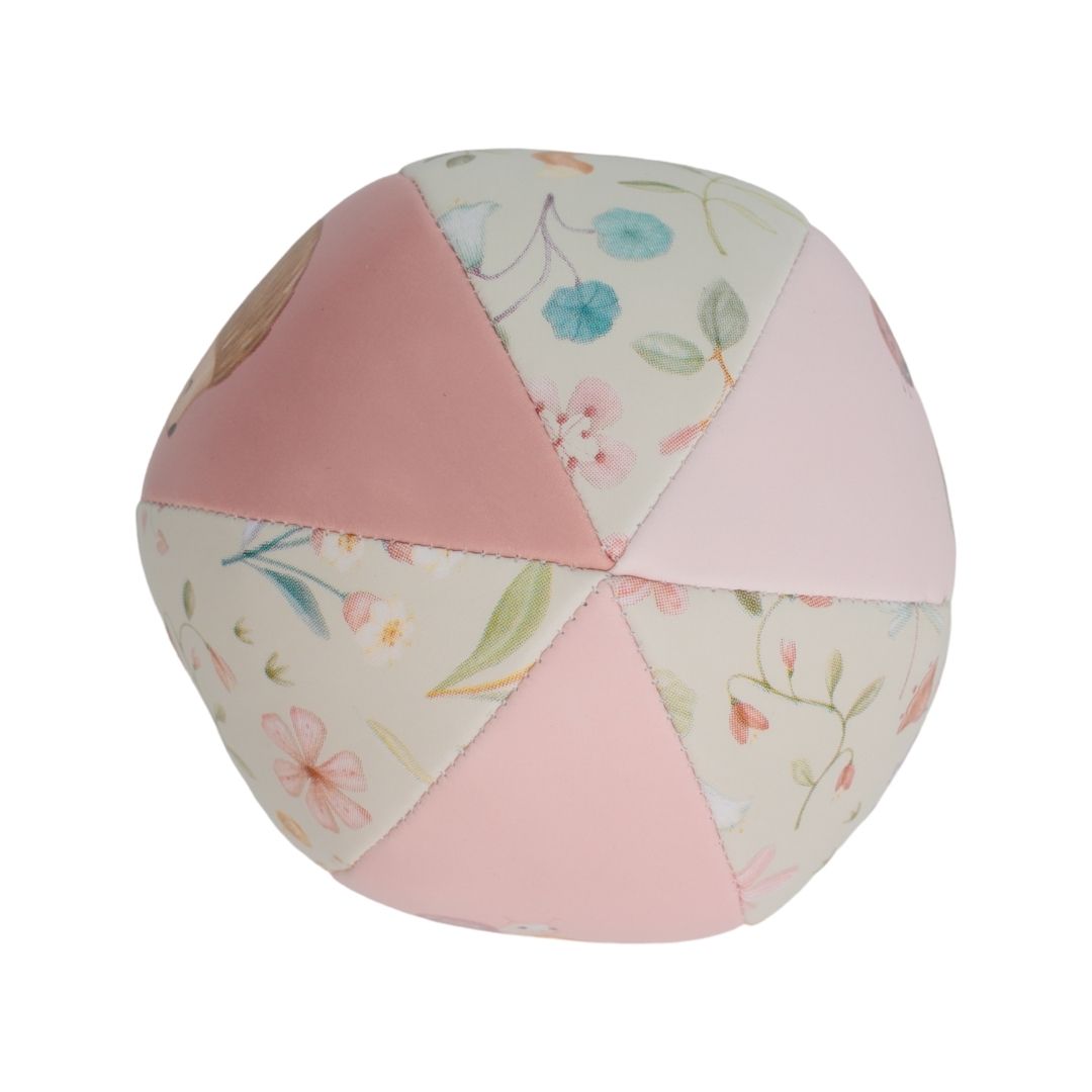 Bold til baby | Lille rosa med søde dyremotiver, perfekt til leg og motorik.