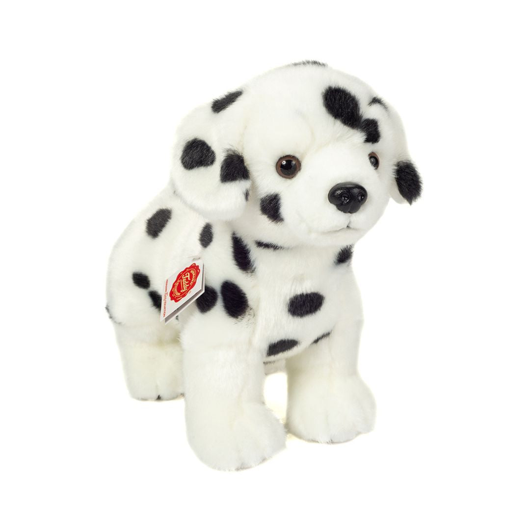 Sød Dalmatiner hvalp bamse, fra Teddy Hermann, perfekt til leg og fantasi for børn.