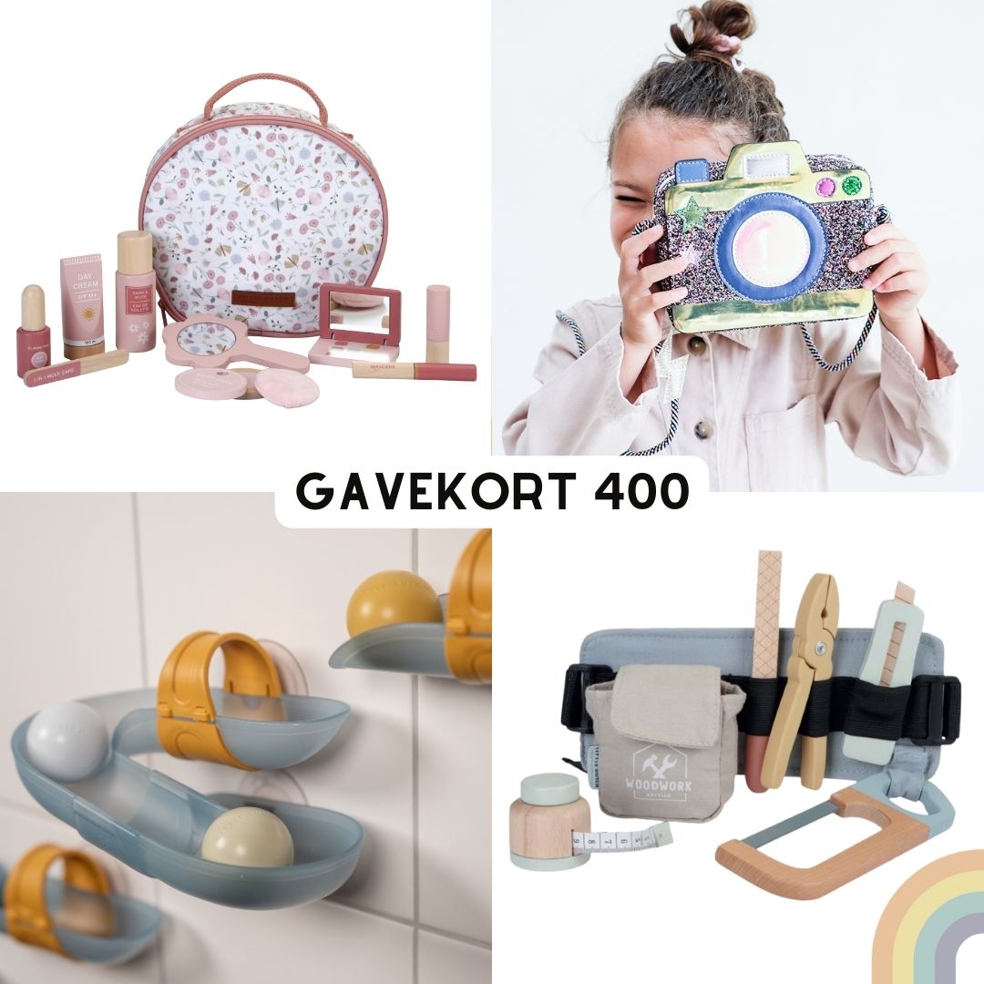 Legetøj fra Nordic Simply som illustration til gavekort på 400 kroner