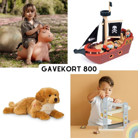 Legetøj fra Nordic Simply som illustration til gavekort på 800 kroner