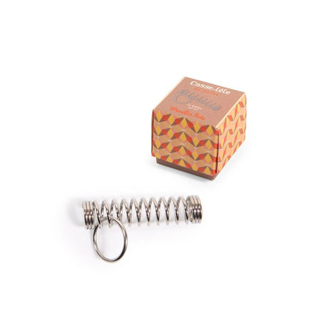 Hjernevrider fra Moulin Roty med udfordrende metalpuslespil i farverig æske hos Nordic Simply