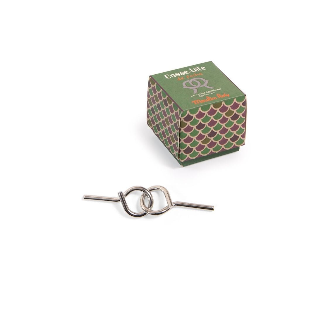 Hjernevrider minispil fra Moulin Roty med boks, god logisk udfordring for børn og voksne hos Nordic Simply