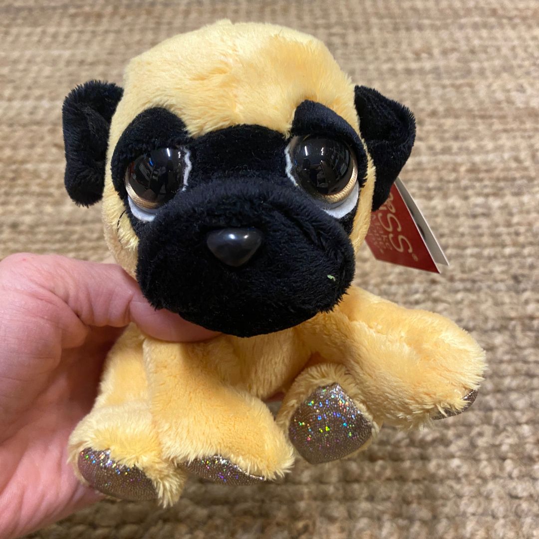 Hund bamse lille gul⏐ fantasidyr - sød gul bamsehund med store øjne og glitrende poter.