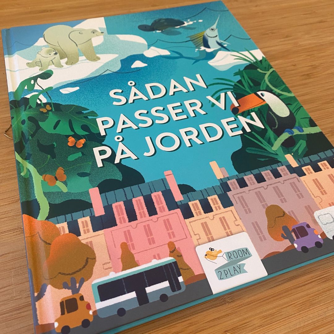 Sådan Passer Vi På Jorden - klimabog til børn, der tager fat på klaimaforandringer i børnehøjde, flotte illustrationer, fås hos Nordic Simply