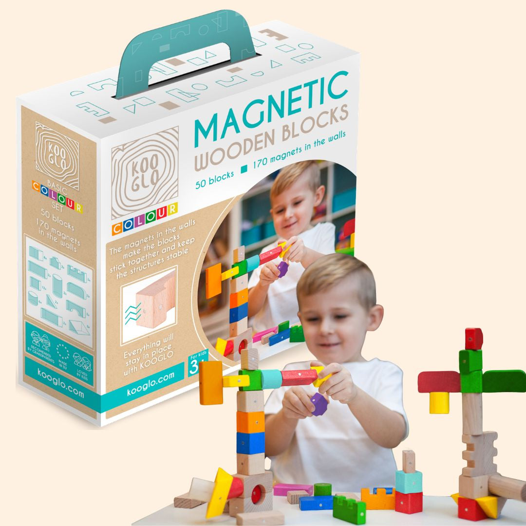 Byggeklodser magnetiske Mellem 50 stk