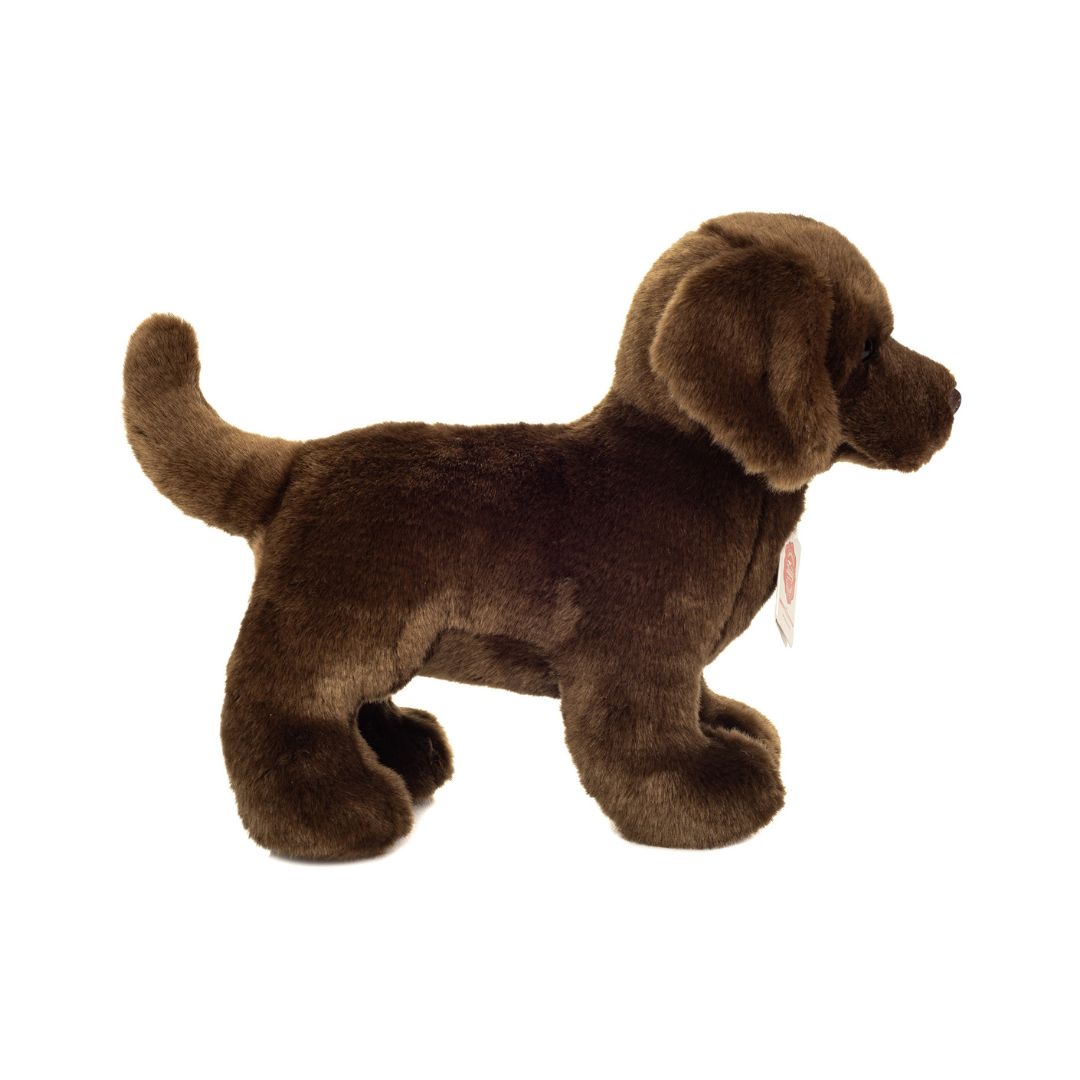 Sød brun labrador bamse hund fra Teddy Hermann, 30 cm, set fra siden, fås hos Nordic Simply.