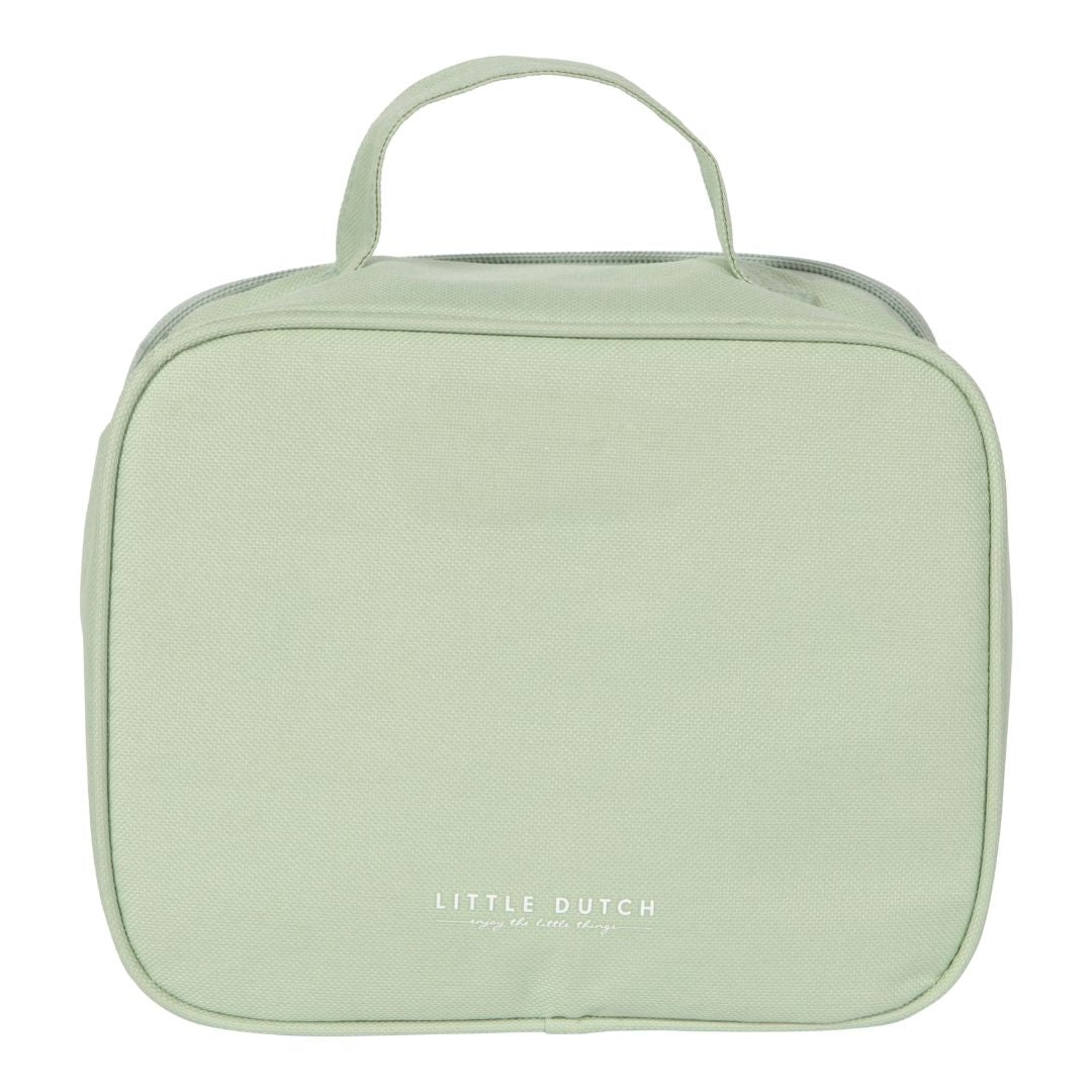 Grøn lægetaske fra Little Dutch set bagfra på hvid baggrund, fås hos Nordic Simply