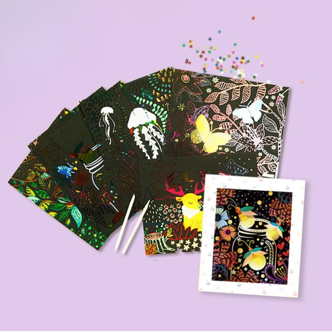 skrabe ark til lysboks - lav din egen lyskasse til børneværelset fra Avenir - kreativt legetøj, fås hos Nordic Simply