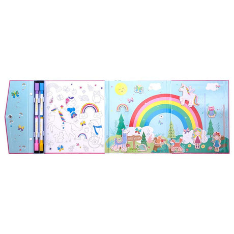 Magnetisk multilegesæt med enhjørning og feer, åbent, godt legetøj til rejse med forskellige kreative aktiviteter til børn fås hos Nordic Simply