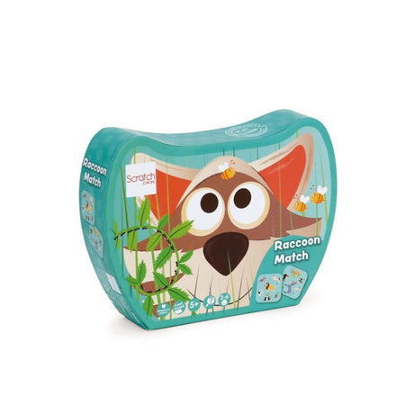 vendespil med vaskebjørne mini rejsespil til børn fra 5 år, fra Scratch fås hos Nordic Simply