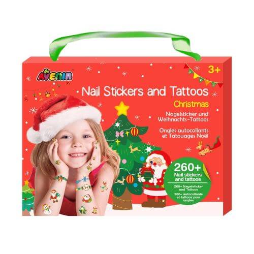 gaveæske med jule-stickers fra Avenir, fås hos Nordic Simply