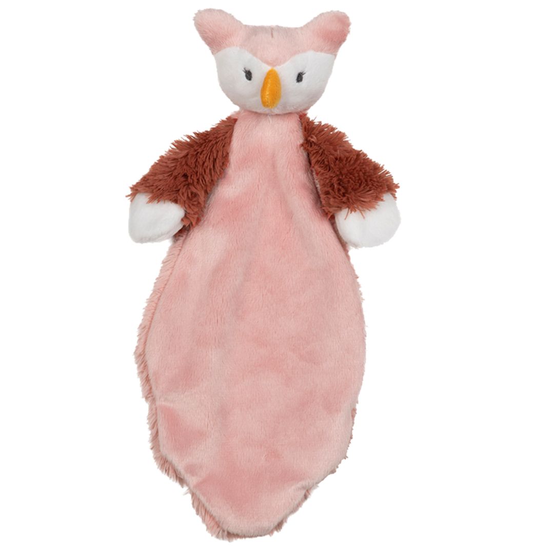 nusseklud med rosa ugle, nussebamse fra Happy Horse fås hos Nordic Simply