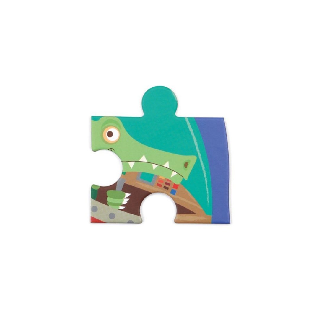 Brik fra puslespil med rumraket til børn fra 4 år og op fra Scratch fås hos Nordic Simply