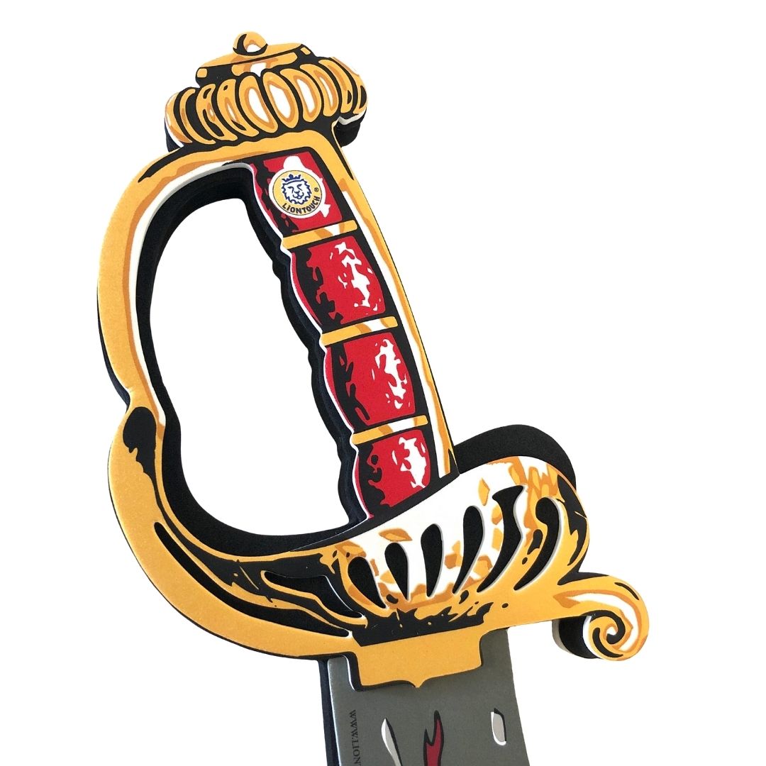 legesabel pirat, her set håndtag tæt på - piratsabel til barn - udklædning og rolleleg som sørøver