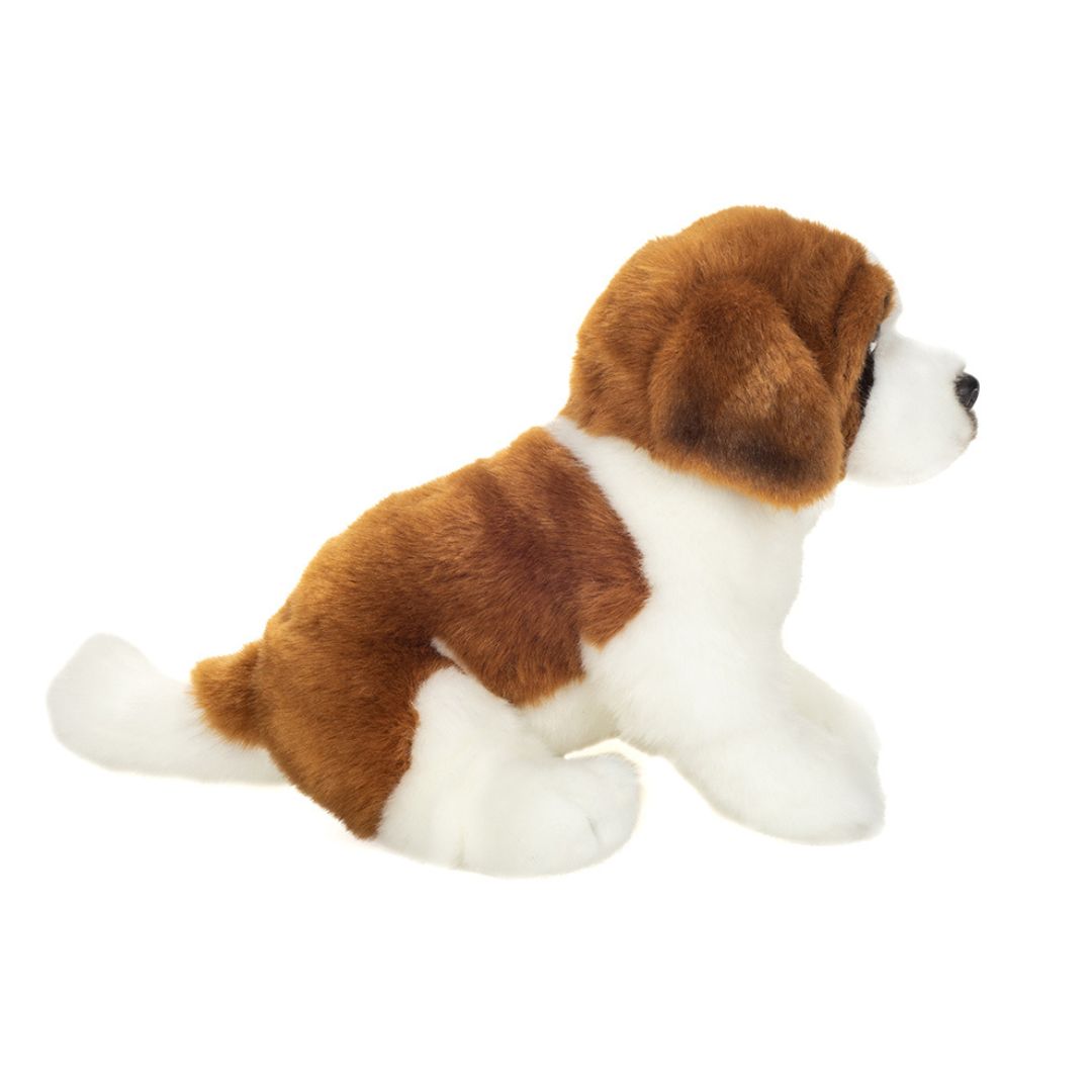 Sankt Bernhard bamse hund, fra Teddy Hermann, der sidder, fås hos Nordic Simply.