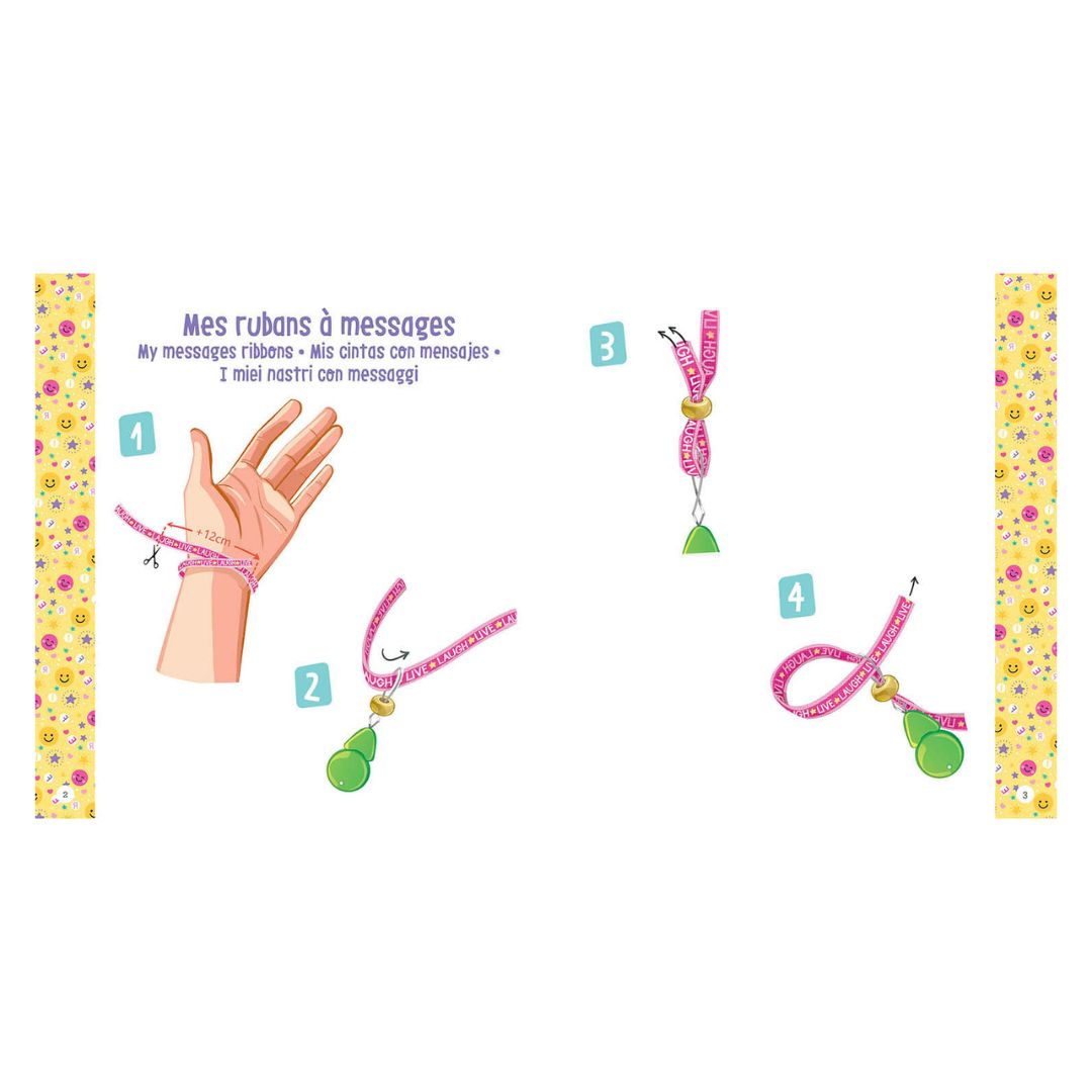 Smykkesæt - Skab flotte besked armbånd trin for trin illustration til at lave egne besked armbånd DIY