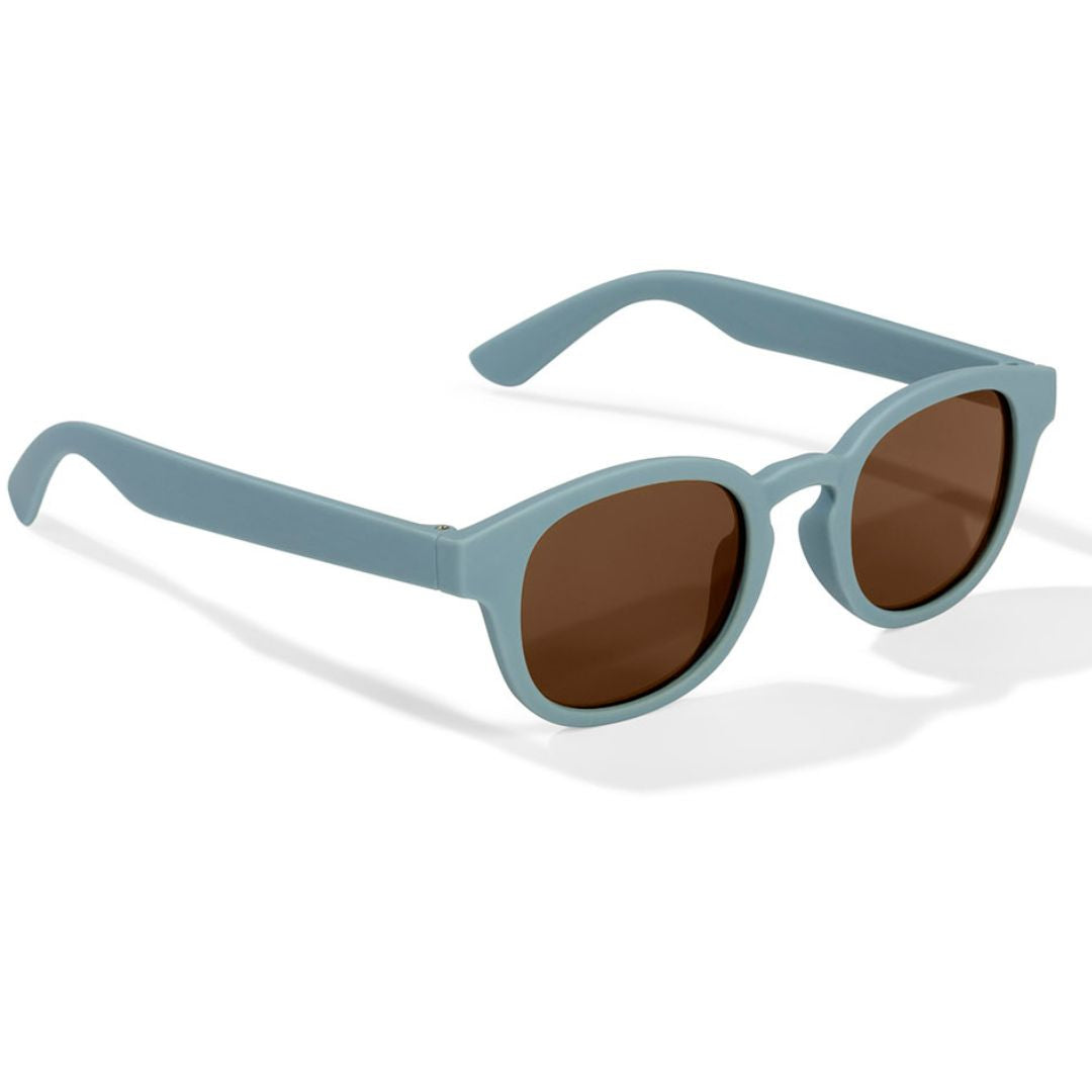 blå solbriller til børn fra Little Dutch med UV-beskyttelse, set fra siden, fås hos Nordic Simply