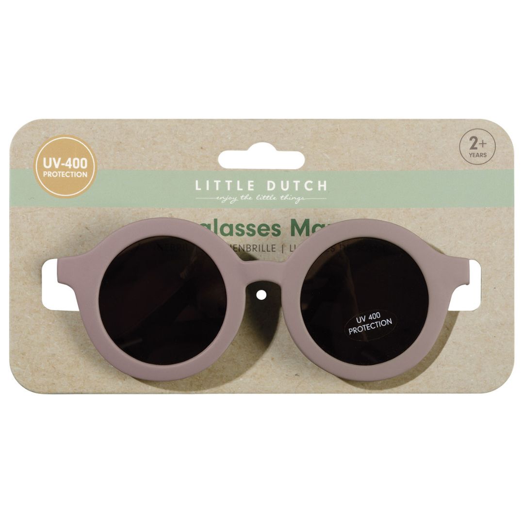 lilla solbriller til børn fra Little Dutch med UV-beskyttelse, visti indpakning, fås hos Nordic Simply
