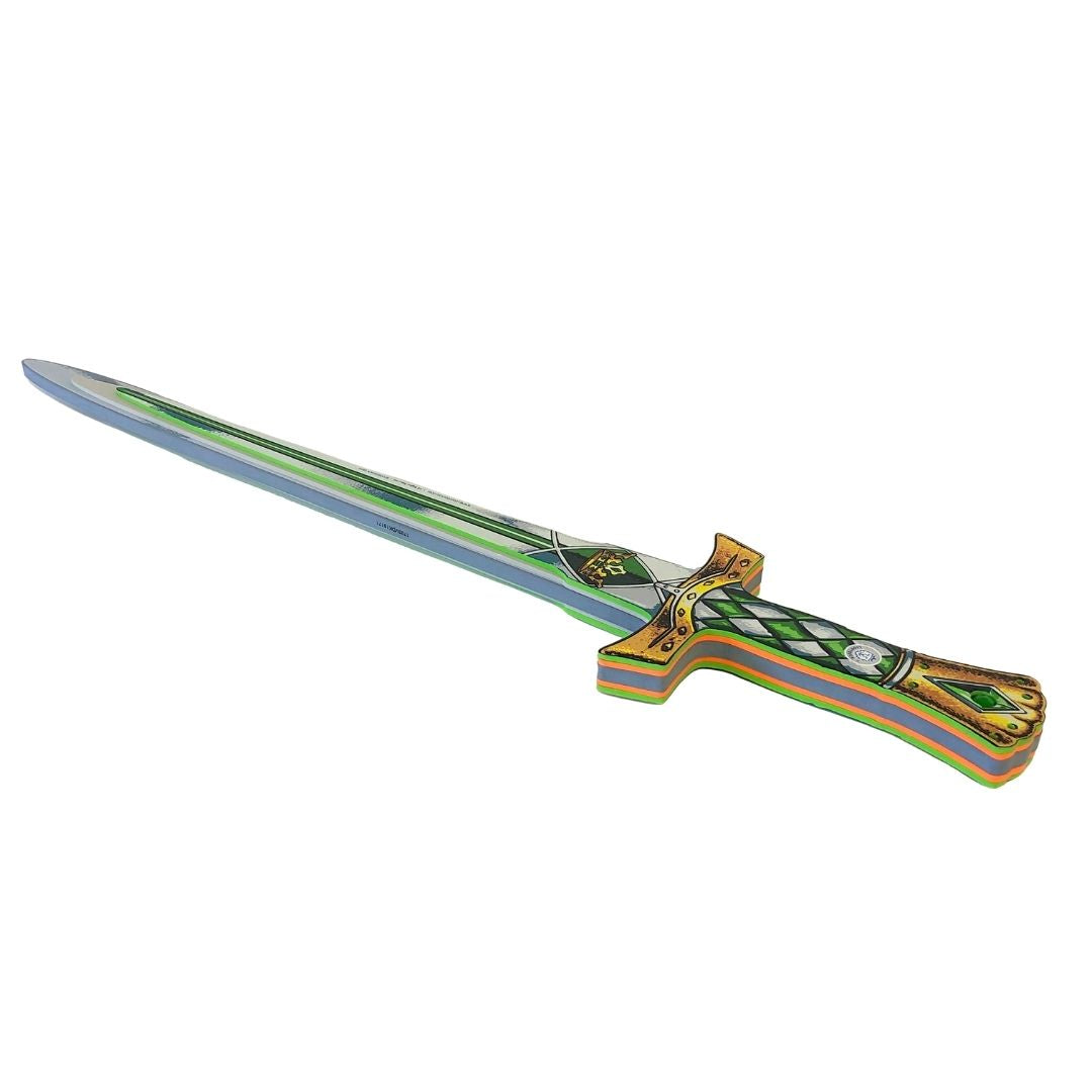 Legesværd konge. Sikkert legetøjssværd i skum til rolleleg og udklædning. Kongesværd til barn fås hos Nordic Simply