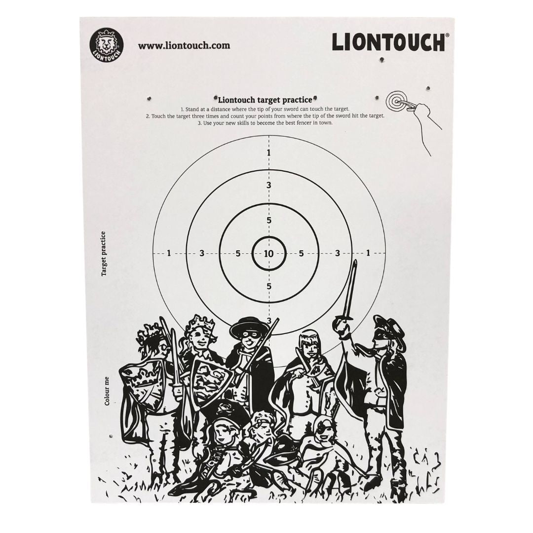 Indpakning bagside fra sværd og skjold sæt Noble Knight legesæt fra LionTouch fås hos Nordic Simply