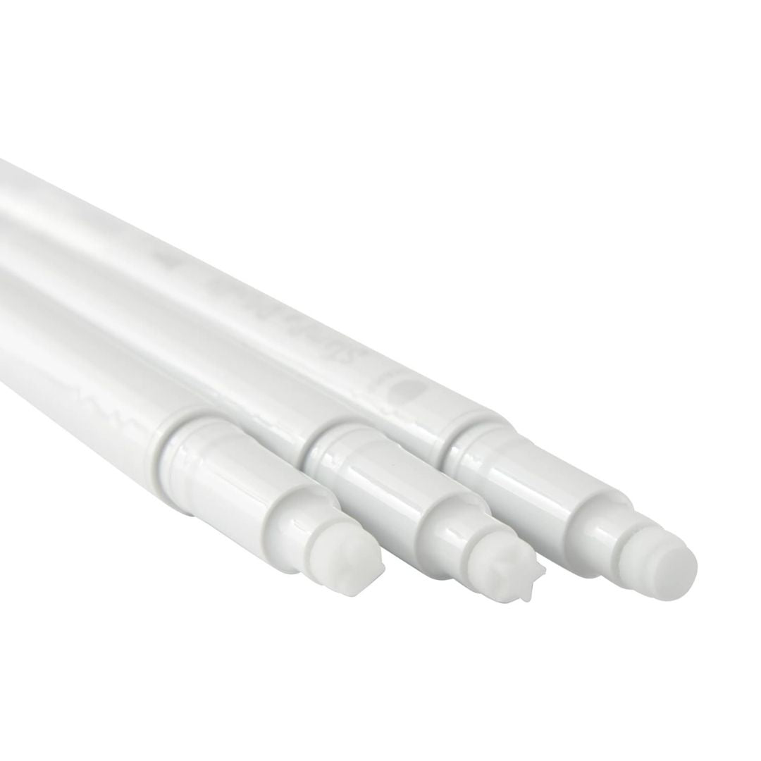 Trylletuscher 12 farver - dobbeltsidet, tre hvide tuscher med mejselspids og præcisionsspids til kreative projekter.