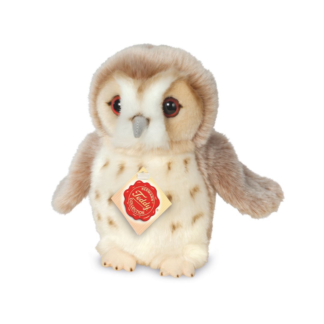 Ugle bamse blød, 20 cm - Sød og blød ugle bamse fra Teddy Hermann, perfekt til knus og venskab.
