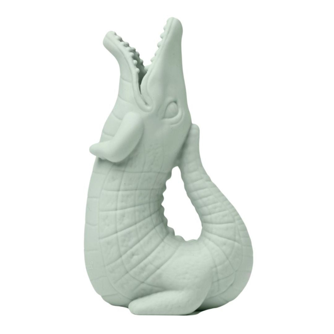 Grøn vandkande formet som en krokodille fra Scrunch, fås hos Nordic Simply