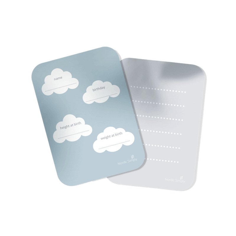 milepælskort på engelsk i blå farver fra nordicsimply