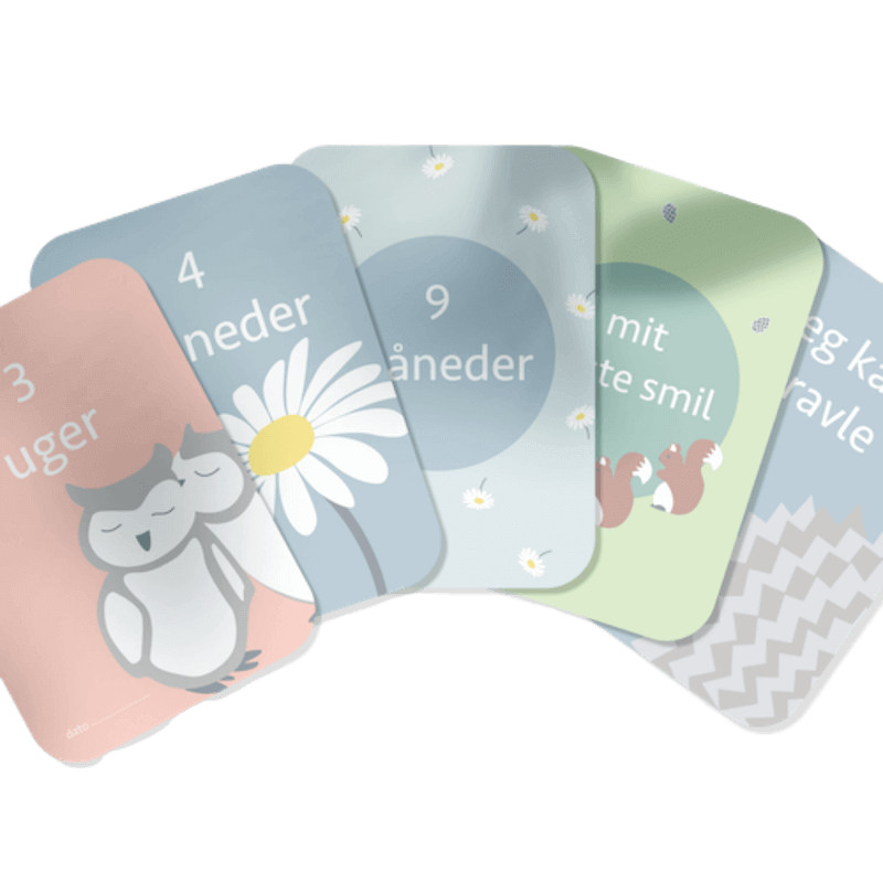 milepælskort til baby i rosa farver fra nordicsimply