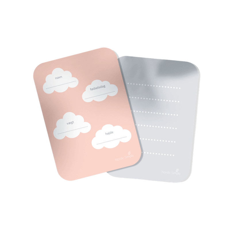 milepælskort til baby i rosa farver fra nordicsimply