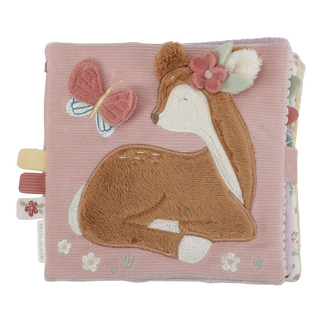 Aktivitetsbog til baby med rådyr - blød rosa bog med rådyr og sommerfugl fra Little Dutch Fairy Garden kollektion