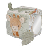 Giraf på blød aktivitetsterning i plys med motiver af safaridyr og masser at opdage, fra Little Dutch Safari kollektion