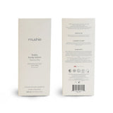 Mushie bodylotion til baby, 400 mL parfumefri, Svanemærket, produceret i Danmark. Her set i hvid indpakning