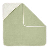 Badehåndklæde | Økologisk frotté, grøn til baby med hætte og blødt, behageligt design.