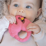 pink flamingo bidering til baby i naturgummi fra natruba hos nordicsimply