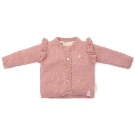 Rosa cardigan i strik til baby fra Little Dutch