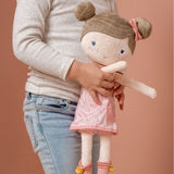 Dukke, Rosa 50 cm, blød slaske-dukke, perfekt til leg og kram for børn fra 1 år.