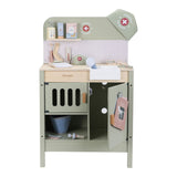 Dyrlægeklinik i træ fra Little Dutch, komplet med udstyr til leg med kæledyrene.