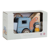 Frontlæsser med træfigur fra Little Dutch i flot emballage med bygningsarbejder.