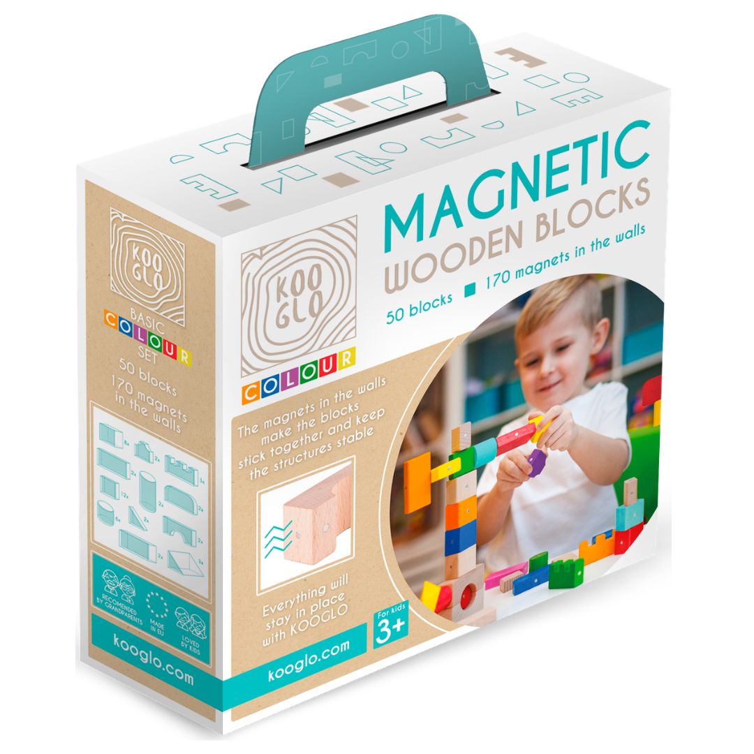 Byggeklodser magnetiske Mellem 50 stk